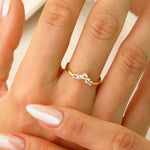 Load image into Gallery viewer, 14K Solid Gold V Ring Y340
