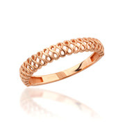 14K Solid Gold Infinity Ring Y323