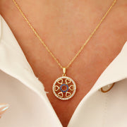 14K Solid Gold Heart Necklace K154