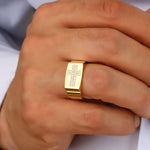 Load image into Gallery viewer, 14K Solid Gold Men Cross Ring EY27
