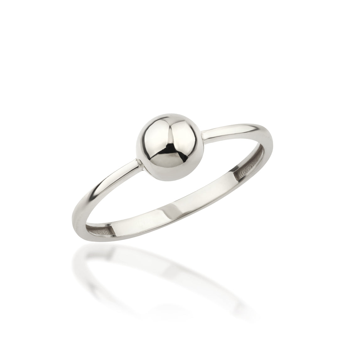 14K Solid Gold Ball Ring Y325