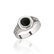 14K Solid Gold Greek Men Ring EY18