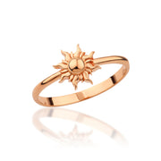 14K Solid Gold Sun Ring Y326