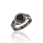 Load image into Gallery viewer, 14K Solid Gold Greek Men Ring EY18
