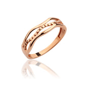 14K Solid Gold Heart Ring Y264
