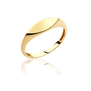 14K Solid Gold Signet Ring Y254