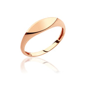 14K Solid Gold Signet Ring Y254