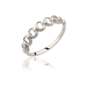 14K Solid Gold Chain Ring Y268