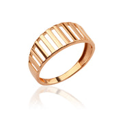 14K Solid Gold Wide Band Ring Y273