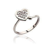 14K Solid Gold Heart Ring Y259