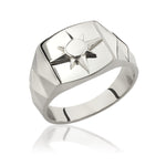 Load image into Gallery viewer, 14K Solid Gold North Star Men Ring EY5
