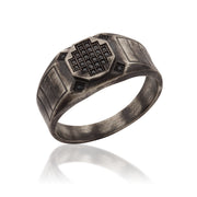 14K Solid Gold Signet Men Ring EY14