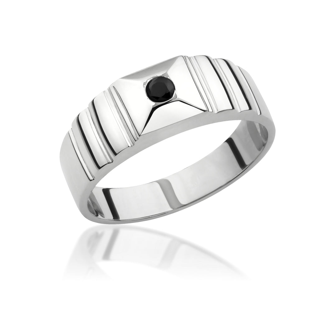 14K Solid Gold Signet Men Ring EY13