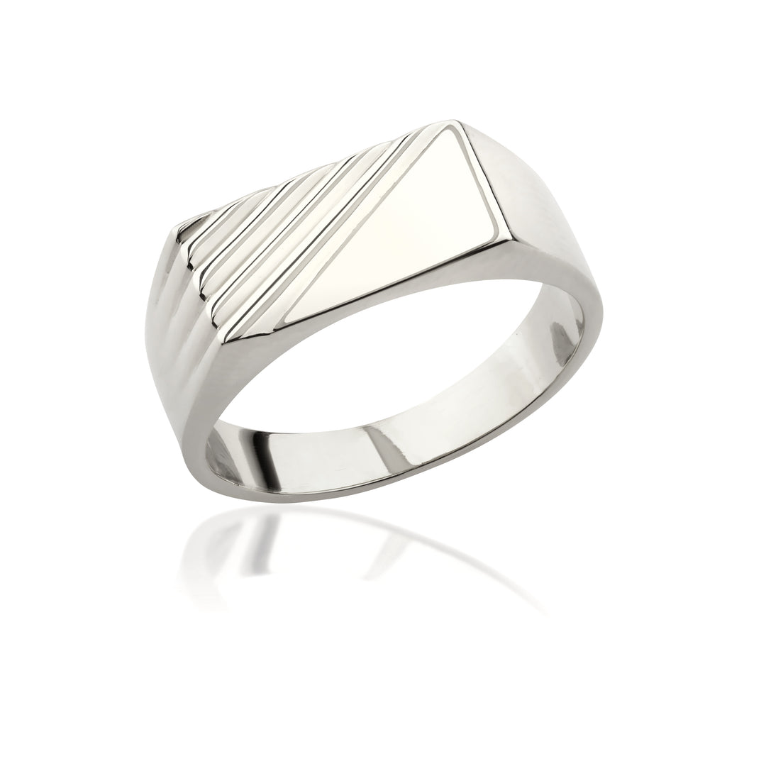 14K Solid Gold Signet Men Ring EY11