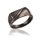 Load image into Gallery viewer, 14K Solid Gold Signet Men Ring EY11
