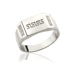 Load image into Gallery viewer, 14K Solid Gold Greek Men Ring EY7
