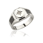 Load image into Gallery viewer, 14K Solid Gold North Star Men Ring EY2

