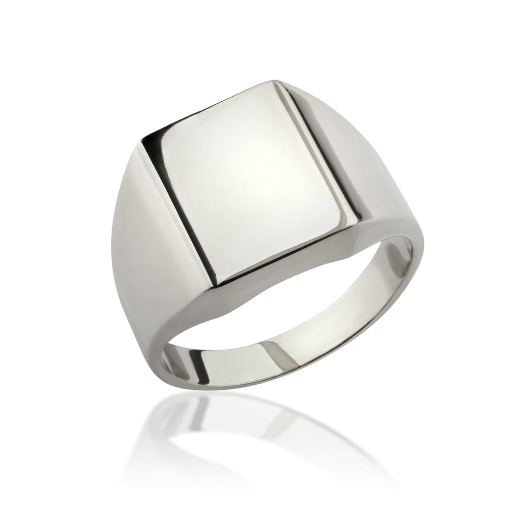 14K Solid Gold Signet Men Ring EY6