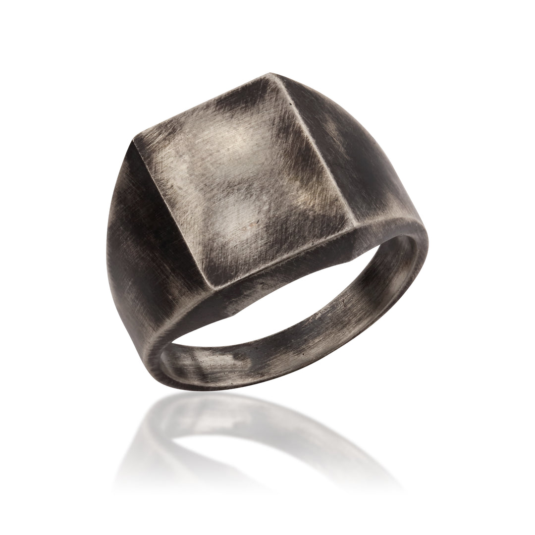 14K Solid Gold Signet Men Ring EY6