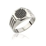 Load image into Gallery viewer, 14K Solid Gold Square Men Ring EY10

