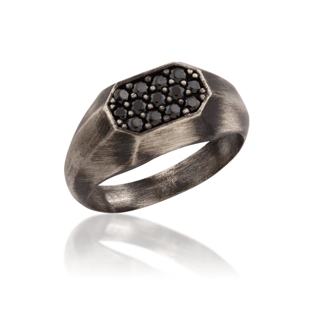 14K Solid Gold Signet Men Ring EY8