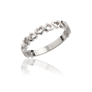 14K Solid Gold Heart Ring Y73