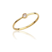 14K Solid Gold Birthstone Ring Y270