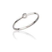 14K Solid Gold Birthstone Ring Y270