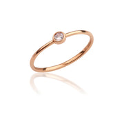 14K Solid Gold Birthstone Ring Y270