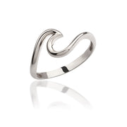 14K Solid Gold Wave Ring Y88