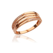 14K Solid Gold Wide Band Ring Y272