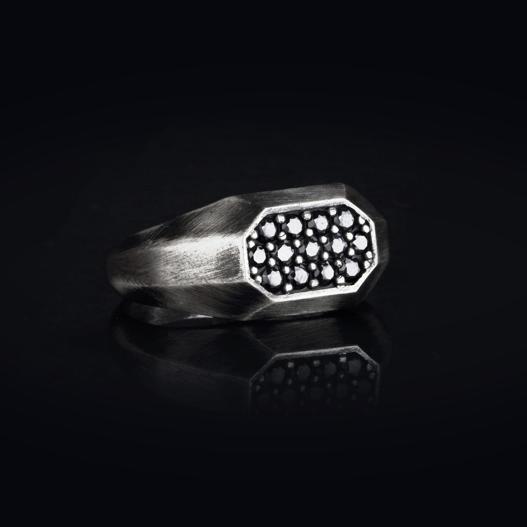 14K Solid Gold Signet Men Ring EY8