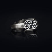 14K Solid Gold Signet Men Ring EY8