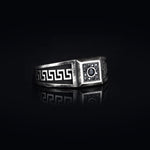 Load image into Gallery viewer, 14K Solid Gold Greek Men Ring EY3

