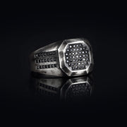 14K Solid Gold Square Men Ring EY10
