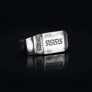 14K Solid Gold Greek Men Ring EY7