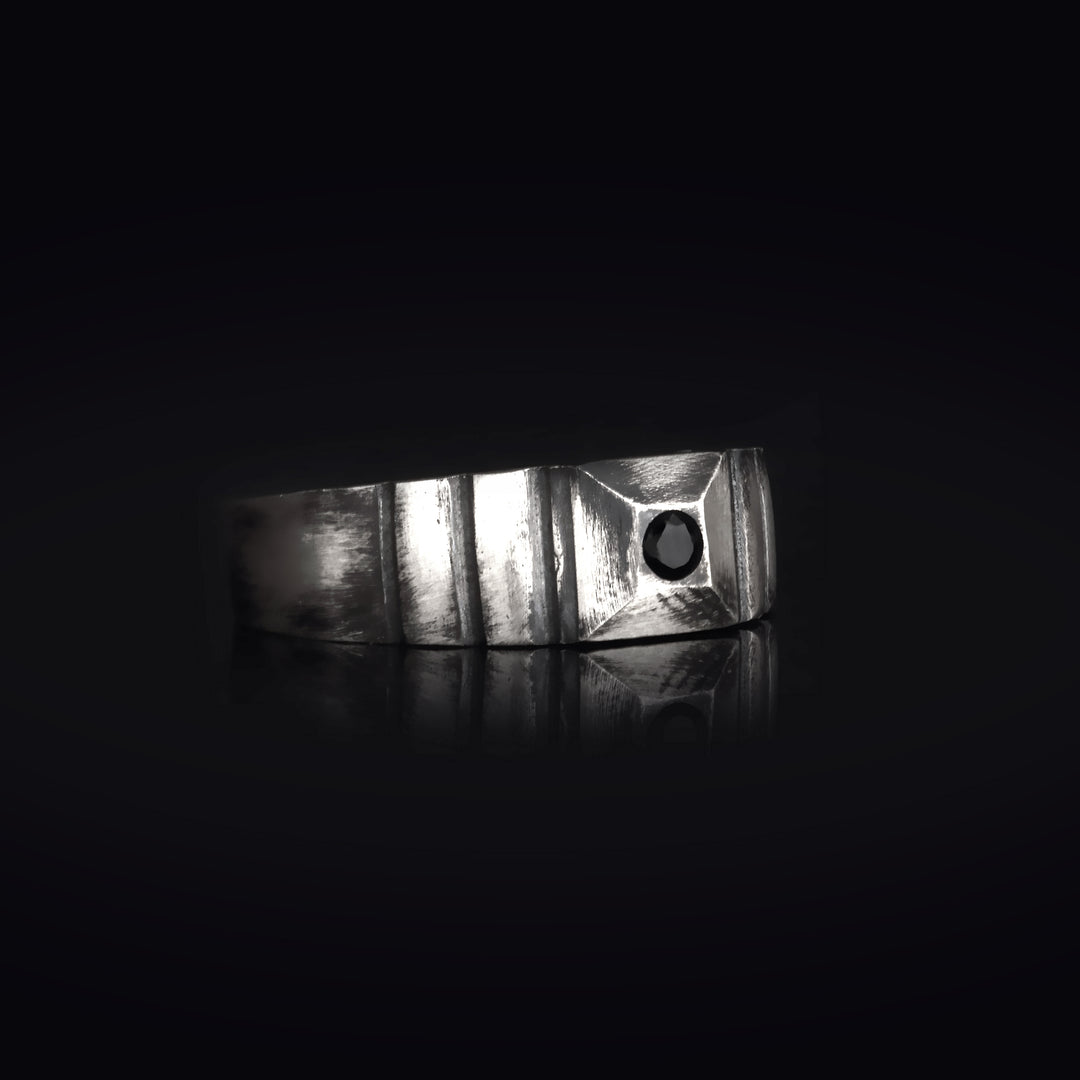 14K Solid Gold Signet Men Ring EY13