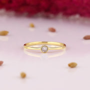 14K Solid Gold Birthstone Ring Y270