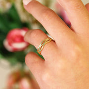 14K Solid Gold Heart Ring Y264