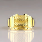 Load image into Gallery viewer, 14K Solid Gold Band Men Ring EY15
