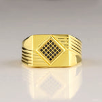 Load image into Gallery viewer, 14K Solid Gold Signet Men Ring EY12
