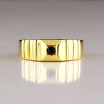 Load image into Gallery viewer, 14K Solid Gold Signet Men Ring EY13
