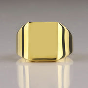 14K Solid Gold Signet Men Ring EY6