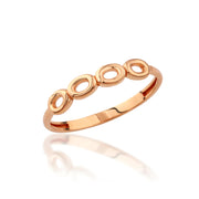 14K Solid Gold Oval Ring Y361