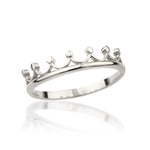 Load image into Gallery viewer, 14K Solid Gold Thin Crown Ring Y315

