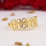 14K Solid Gold Heart Ring Y289