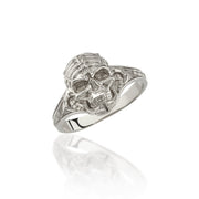 14K Solid Gold Skull Men Ring EY23