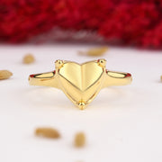 14K Solid Gold Heart Ring Y303