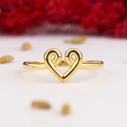 14K Solid Gold Love Knot Ring Y305