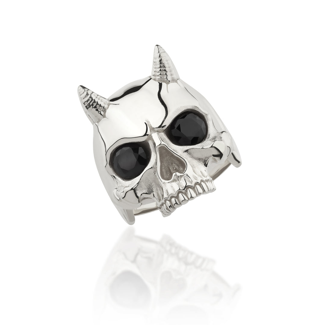 14K Solid Gold Skull Men Ring EY20
